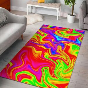 Abstract Colorful Liquid Trippy Rug Sport Decor Gift Floor Decor Living Room Carpet Rug Area Rug - 4793ea0019fa