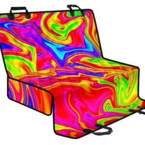 Abstract Colorful Liquid Trippy Print Pet Car Back Seat Cover - 6b28ab1908e0