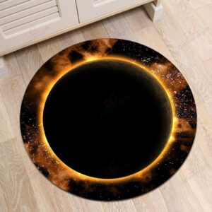 Abstract Fireball Round Carpet Floor Rug Living Room Bedroom Decor Round Area Rug Carpet