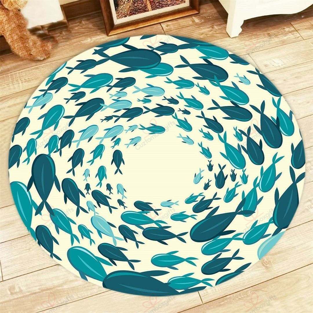 Abstract Fish Round Carpet Floor Rug Living Room Bedroom Decor Round Area Rug Carpet Abstract Fish Round Carpet Floor Rug Living Room Bedroom Decor Round Area Rug Carpet