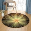 Abstract Flower Round Carpet Floor Rug Living Room Bedroom Decor Round Area Rug Carpet