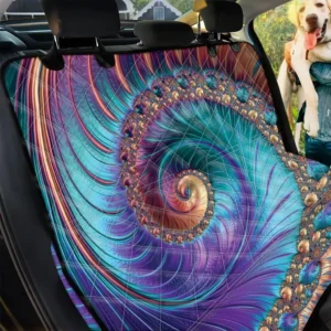 Abstract Fractal Snails Themed Design Car Back Seat Cover Dog Car Seat Covers - c8c5bebd4734