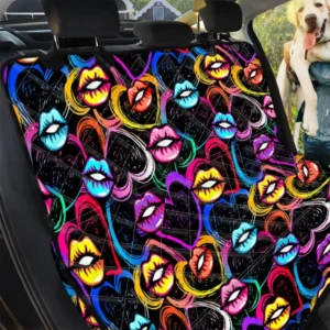 Abstract Lip Graffiti Print Car Back Seat Cover Dog Car Seat Covers - eca073890800