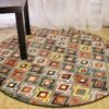 Abstract Pattern Round Carpet Floor Rug Living Room Bedroom Decor Round Area Rug Carpet