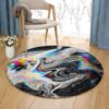 Abstract Pattern Round Carpet Floor Rug Living Room Bedroom Decor Round Area Rug Carpet