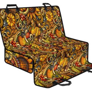 Abstract Sunflower Pattern Print Pet Car Back Seat Cover - 2f8f75587833