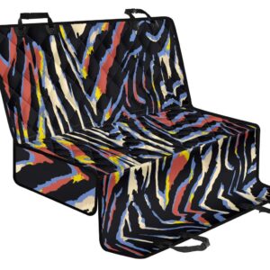 Abstract Zebra Pattern Print Pet Car Back Seat Cover - c628f8728211