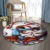 Aerial Silk Round Carpet Floor Rug Living Room Bedroom Decor Round Area Rug Carpet