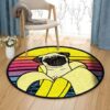 Aesthetic Banana Pug Round Carpet Floor Rug Living Room Bedroom Decor Round Area Rug Carpet