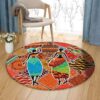 Africa Culture Round Carpet Floor Rug Living Room Bedroom Decor Round Area Rug Carpet