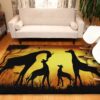 Africa Giraffe Family Rug Sport Decor Gift Floor Decor Living Room Carpet Rug Area Rug - ab4e6358ae0a