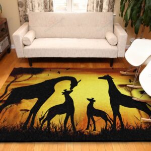 Africa Giraffe Family Rug Sport Decor Gift Floor Decor Living Room Carpet Rug Area Rug - ab4e6358ae0a