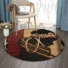 Africa Round Carpet Floor Rug Living Room Bedroom Decor Round Area Rug Carpet