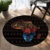 Africa Map Round Carpet Floor Rug Living Room Bedroom Decor Round Area Rug Carpet