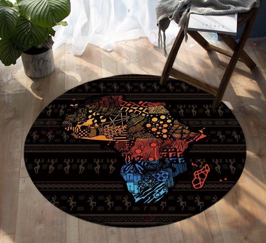 Africa Map Round Carpet Floor Rug Living Room Bedroom Decor Round Area Rug Carpet Africa Map Round Carpet Floor Rug Living Room Bedroom Decor Round Area Rug Carpet