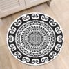 Africa Pattern Round Carpet Floor Rug Living Room Bedroom Decor Round Area Rug Carpet