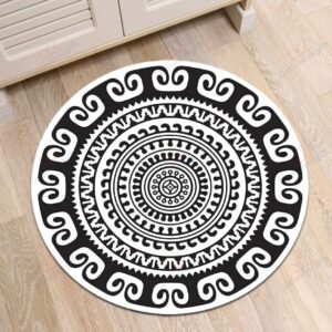 Africa Pattern Round Carpet Floor Rug Living Room Bedroom Decor Round Area Rug Carpet
