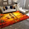 Africa Woman Art Rug Sport Decor Gift Floor Decor Living Room Carpet Rug Area Rug - a39f6d64157f