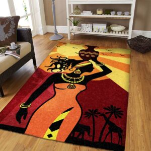 Africa Woman Rug Sport Decor Gift Floor Decor Living Room Carpet Rug Area Rug - 92665d2fe343