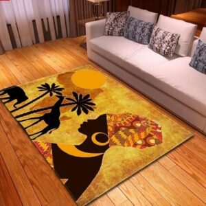 Africa Woman Rug Sport Decor Gift Floor Decor Living Room Carpet Rug Area Rug - 4e0e8f27f8ca