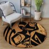 Africa Woman Round Carpet Floor Rug Living Room Bedroom Decor Round Area Rug Carpet