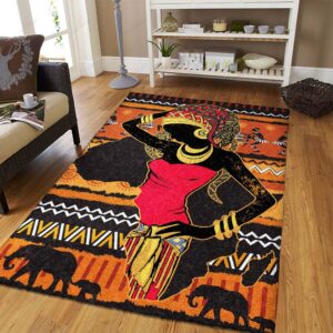 Africa Woman Map Pattern Rug Sport Decor Gift Floor Decor Living Room Carpet Rug Area Rug - 4258234f1301