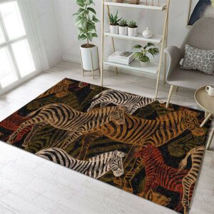 Africa Zebra Pattern 1 Rug Sport Decor Gift Floor Decor Living Room Carpet Rug Area Rug - c2efc18109dc