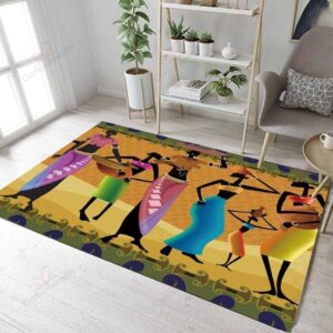 African American Afro Girl Black Woman Rug Sport Decor Gift Floor Decor Living Room Carpet Rug Area Rug - 90c15cf3eb44