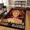 African American Black Beautiful Brave And Blessed Rug Sport Decor Gift Floor Decor Living Room Carpet Rug Area Rug - 26c4bde78438