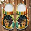 African American Black Girl Crocs Clog Classic Clog Whitesole Shoes