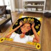 African American Black Queen Girl Rug Sport Decor Gift Floor Decor Living Room Carpet Rug Area Rug - b929b2df5ce7