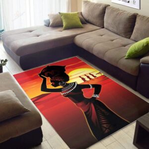African American Pretty Girl Vintage Rug Sport Decor Gift Floor Decor Living Room Carpet Rug Area Rug - 4e72a46e96e7
