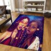 African American Two Pretty Girls Rug Sport Decor Gift Floor Decor Living Room Carpet Rug Area Rug - 178cccdf458d