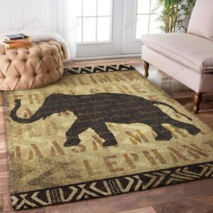 African Elephant 2 Rug Sport Decor Gift Floor Decor Living Room Carpet Rug Area Rug - 808393d51f49