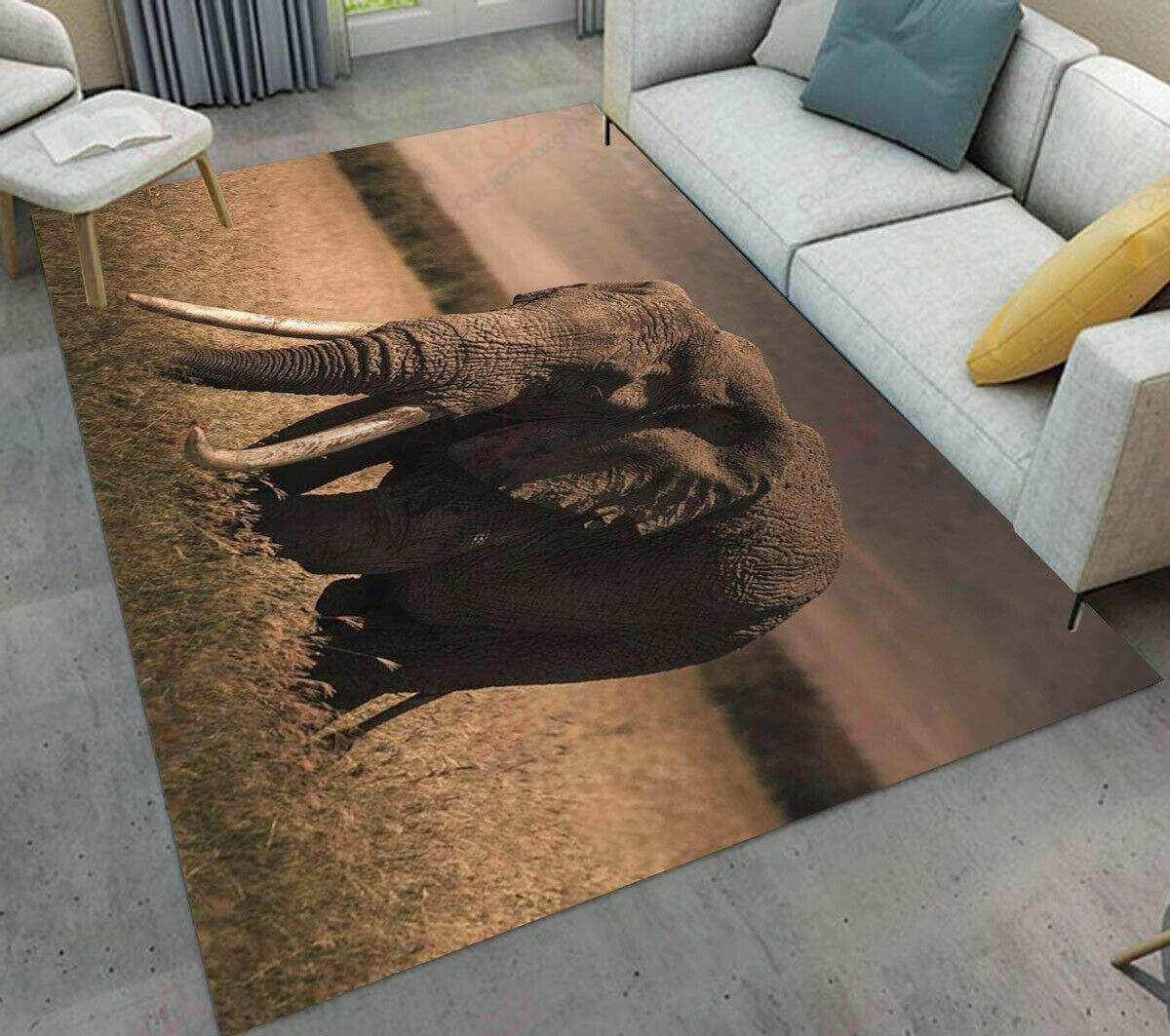 African Elephant Rug Sport Decor Gift Floor Decor Living Room Carpet Rug Area Rug - 17f999719515 African Elephant Rug Sport Decor Gift Floor Decor Living Room Carpet Rug Area Rug - 17f999719515