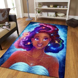 African Girl Galaxy Rug Sport Decor Gift Floor Decor Living Room Carpet Rug Area Rug - cde1652b6b67