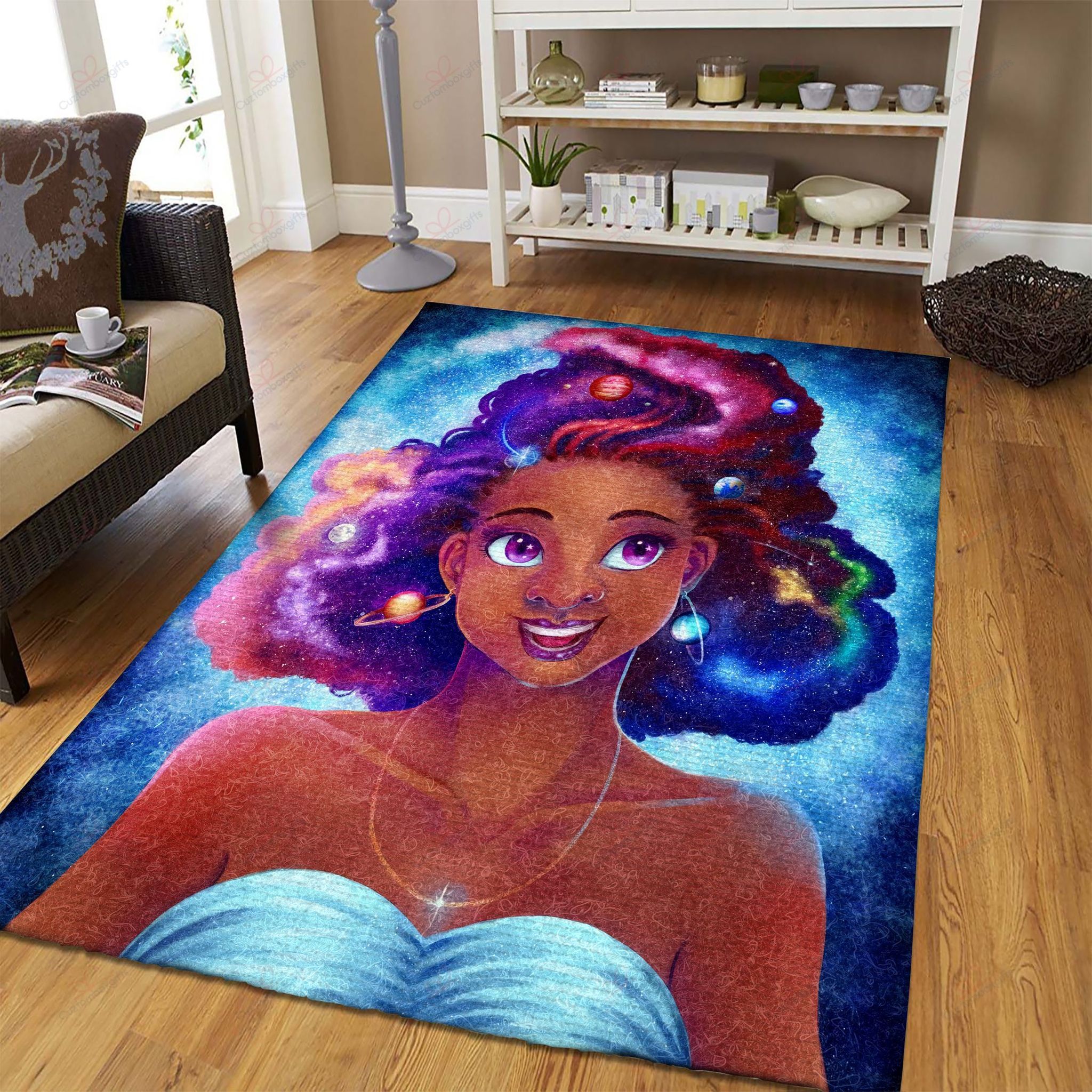 African Girl Galaxy Rug Sport Decor Gift Floor Decor Living Room Carpet Rug Area Rug - cde1652b6b67 African Girl Galaxy Rug Sport Decor Gift Floor Decor Living Room Carpet Rug Area Rug - cde1652b6b67