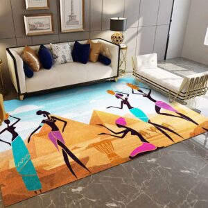 African Girl Rug Sport Decor Gift Floor Decor Living Room Carpet Rug Area Rug - 65a97f43ba8b