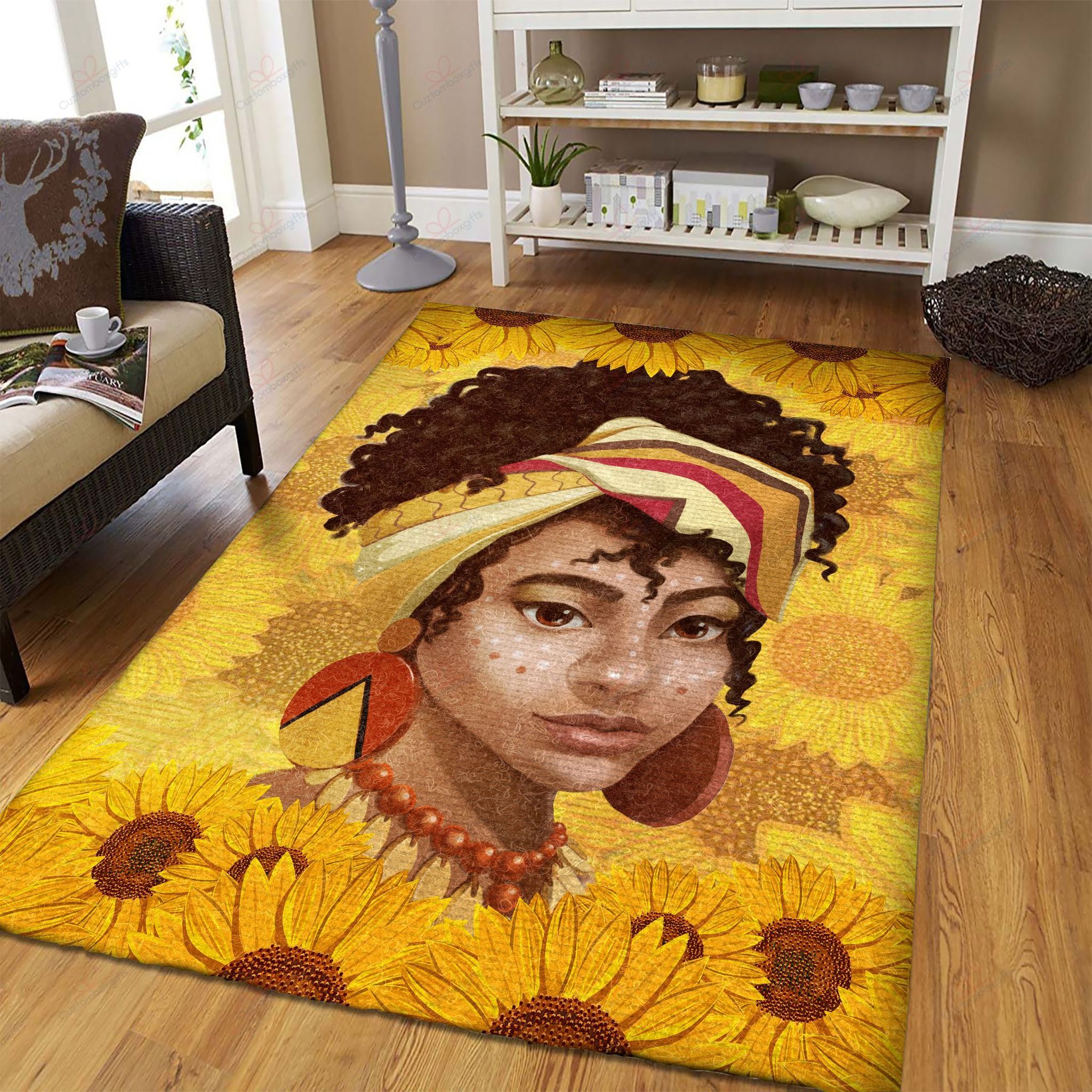 African Girl Sunflower Rug Sport Decor Gift Floor Decor Living Room Carpet Rug Area Rug - c31abe710d5e African Girl Sunflower Rug Sport Decor Gift Floor Decor Living Room Carpet Rug Area Rug - c31abe710d5e