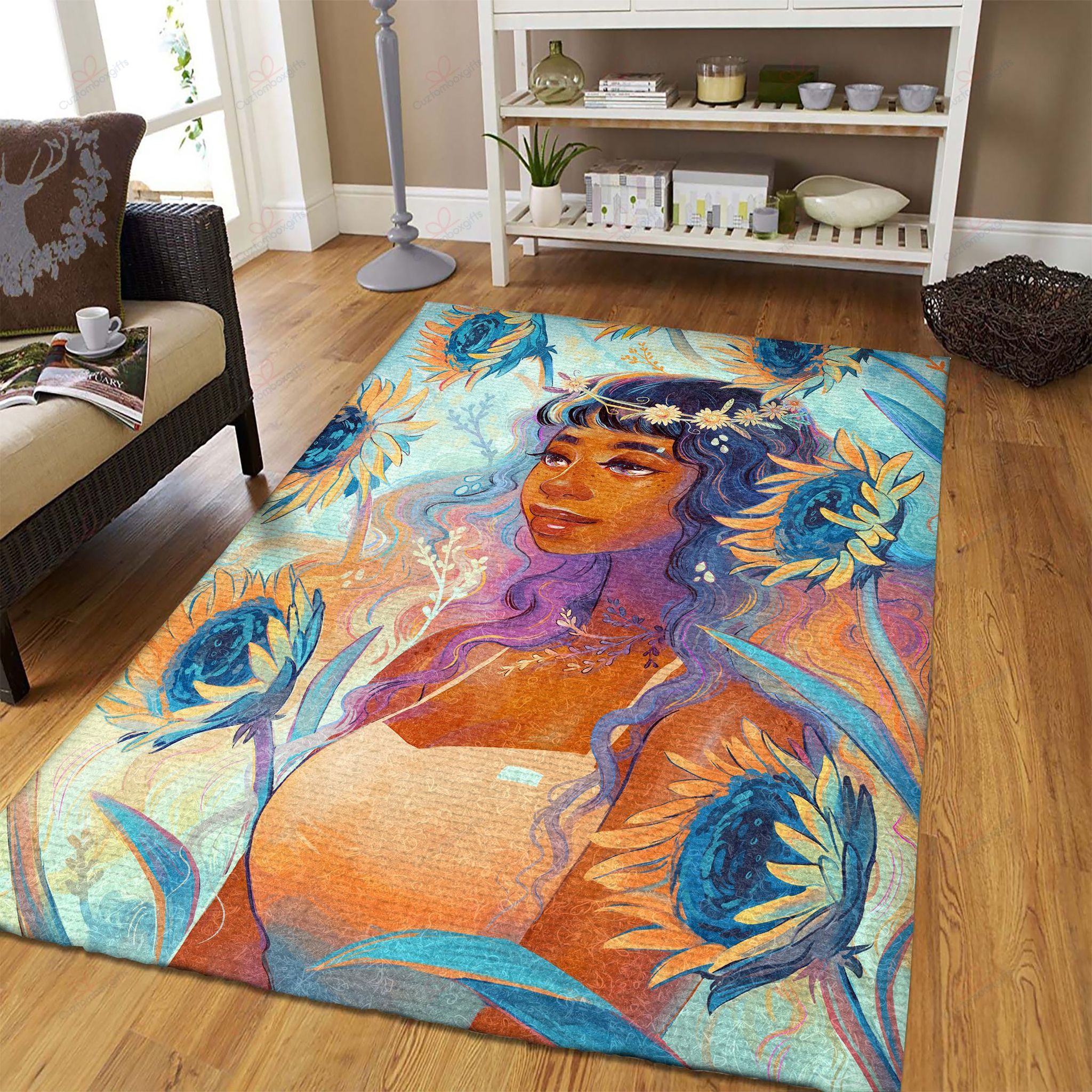 African Girl Sunflowers Rug Sport Decor Gift Floor Decor Living Room Carpet Rug Area Rug - 5baa962be6ed African Girl Sunflowers Rug Sport Decor Gift Floor Decor Living Room Carpet Rug Area Rug - 5baa962be6ed