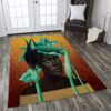 African Girl With Lotus Rug Sport Decor Gift Floor Decor Living Room Carpet Rug Area Rug - 6432c3fd3f1e