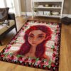 African Girl With Roses Rug Sport Decor Gift Floor Decor Living Room Carpet Rug Area Rug - 91da99f2783f