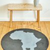 African Grey Round Carpet Floor Rug Living Room Bedroom Decor Round Area Rug Carpet