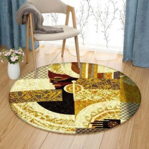 African Round Carpet Floor Rug Living Room Bedroom Decor Round Area Rug Carpet