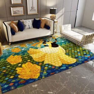 African Lady And Sea Rug Sport Decor Gift Floor Decor Living Room Carpet Rug Area Rug - 0b071133cce6