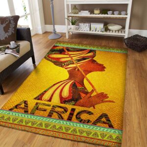 African Pattern Woman Rug Sport Decor Gift Floor Decor Living Room Carpet Rug Area Rug - a7bd33092622