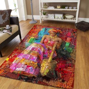 African Traditional Woman Rug Sport Decor Gift Floor Decor Living Room Carpet Rug Area Rug - 7bd640394431