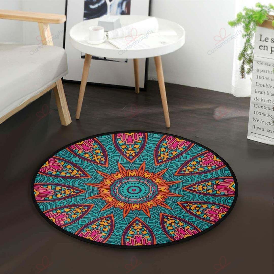 African Tribal Round Carpet Floor Rug Living Room Bedroom Decor Round Area Rug Carpet African Tribal Round Carpet Floor Rug Living Room Bedroom Decor Round Area Rug Carpet