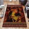African Woman And Black Cat Rug Sport Decor Gift Floor Decor Living Room Carpet Rug Area Rug - ce3b7cb249eb