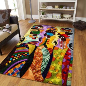 African Woman Colorful Rug Sport Decor Gift Floor Decor Living Room Carpet Rug Area Rug - 8ed9a96efe1b